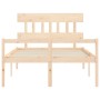 Bed for seniors with solid wood headboard 140x200cm by vidaXL, Beds and slatted bases - Ref: Foro24-3195416, Price: 146,79 €,...