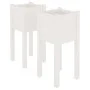 Planters 2 pcs solid white pine wood 31x31x70 cm by vidaXL, Pots and planters - Ref: Foro24-810782, Price: 43,83 €, Discount: %
