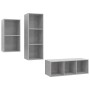 Set de muebles de salón 3 pzas madera ingeniería gris hormigón by , TV Furniture - Ref: Foro24-3079632, Price: 125,11 €, Disc...