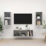 Set de muebles de salón 3 pzas madera ingeniería gris hormigón de , Muebles TV - Ref: Foro24-3079740, Precio: 116,05 €, Descu...