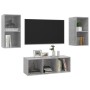 Set de muebles de salón 3 pzas madera ingeniería gris hormigón de , Muebles TV - Ref: Foro24-3079740, Precio: 116,05 €, Descu...