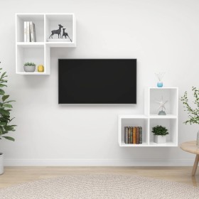 Juego de muebles de salón 4 piezas madera de