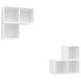 Juego de muebles de salón 4 piezas madera de ingeniería blanco de , Muebles TV - Ref: Foro24-3079763, Precio: 114,19 €