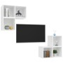 Juego de muebles de salón 4 piezas madera de ingeniería blanco | Foro24.es | Tu tienda online para hogar, jardín y más Foro24.es
