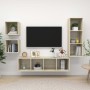 Juego de muebles de salón 4 pzas madera ingeniería roble Sonoma | Foro24.es | Tu tienda online para hogar, jardín y más Foro24.es