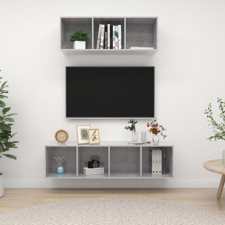 Set de muebles de salón 2 pzas madera ingeniería gris hormigón von , TV-Möbel - Ref: Foro24-3079794, Preis: 104,23 €, Rabatt: %