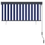 Estor enrollable de exterior azul y blanco 140x250 cm by , Blinds and blinds - Ref: Foro24-145967, Price: 57,74 €, Discount: %