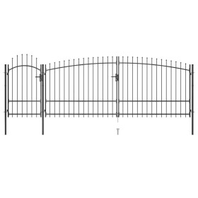 Puerta de valla de jardín con punta de lanza