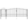 Puerta de valla de jardín con punta de lanza 5x2,25 m negro by , garden gates - Ref: Foro24-146325, Price: 306,31 €, Discount: %