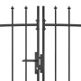Puerta de valla de jardín con punta de lanza 5x2,25 m negro by , garden gates - Ref: Foro24-146325, Price: 306,31 €, Discount: %