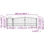 Puerta de valla de jardín con punta de lanza 5x2,25 m negro by , garden gates - Ref: Foro24-146325, Price: 306,31 €, Discount: %