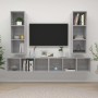 Muebles de salón de pared 4 pzs madera ingeniería gris hormigón von , TV-Möbel - Ref: Foro24-3079884, Preis: 180,07 €, Rabatt: %