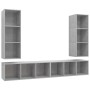 Muebles de salón de pared 4 pzs madera ingeniería gris hormigón von , TV-Möbel - Ref: Foro24-3079884, Preis: 180,07 €, Rabatt: %