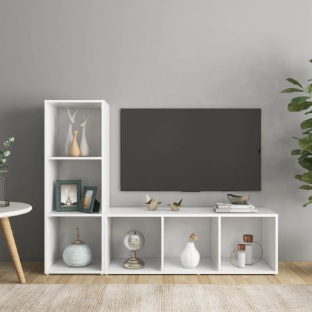 Muebles de salón 2 piezas madera ingeniería blanco 107x35x37 cm | Foro24.es | Tu tienda online para hogar, jardín y más Foro24.es