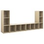 Muebles de salón 4 pzas madera ingeniería roble 107x35x37 cm | Foro24.es | Tu tienda online para hogar, jardín y más Foro24.es