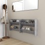 Zapateros de pared 2 uds contrachapada gris hormigón 80x18x60cm by , Shoe racks and shoe organizers - Ref: Foro24-806750, Pri...
