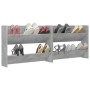 Zapateros de pared 2 uds contrachapada gris hormigón 80x18x60cm by , Shoe racks and shoe organizers - Ref: Foro24-806750, Pri...