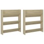 Zapateros de pared 2 uds contrachapada roble Sonoma 80x18x90 cm | Foro24.es | Tu tienda online para hogar, jardín y más Foro24.es