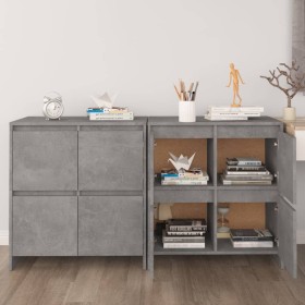 Aparadores 2 uds madera de ingeniería gris hormigón 70x41x75 cm de , Aparadores - Ref: Foro24-3098092, Precio: 167,16 €, Desc...