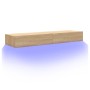 Muebles de TV con luces LED 2 uds roble Sonoma 60x35x15,5 cm by , TV Furniture - Ref: Foro24-842891, Price: 77,83 €, Discount: %