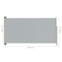 Gray retractable garden side awning160x300 cm by vidaXL, Umbrellas - Ref: Foro24-317884, Price: 82,07 €, Discount: %
