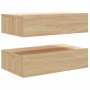 Muebles de TV con luces LED 2 uds roble Sonoma 60x35x15,5 cm by , TV Furniture - Ref: Foro24-842891, Price: 77,83 €, Discount: %
