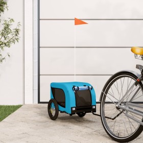 Remolque de bicicleta mascotas hierro tela Oxford azul negro by , pet strollers - Ref: Foro24-93995, Price: 92,81 €, Discount: %