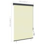 Estor enrollable de exterior color crema 120x250 cm by , Blinds and blinds - Ref: Foro24-145965, Price: 57,87 €, Discount: %