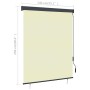 Estor enrollable de exterior color crema 140x250 cm von , Jalousien und Jalousien - Ref: Foro24-145971, Preis: 63,42 €, Rabat...