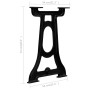 Patas de mesa de comedor 2 uds estructura Y hierro fundido by , Table legs - Ref: Foro24-245423, Price: 203,49 €, Discount: %
