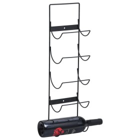 Botellero de pared para 5 botellas hierro negro by , Wine racks - Ref: Foro24-325920, Price: 30,69 €, Discount: %