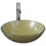 Lavabo de baño grifo&desagüe de empuje vidrio templado dorado von , Sinkt - Ref: Foro24-3098459, Preis: 91,23 €, Rabatt: %
