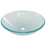 Lavabo baño grifo&desagüe de empuje vidrio templado esmerilado by , Sinks - Ref: Foro24-3098444, Price: 105,63 €, Discount: %