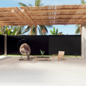 Toldo lateral retráctil negro 220x1200 cm de vidaXL, Sombrillas - Ref: Foro24-318084, Precio: 164,68 €, Descuento: %
