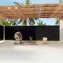 Black retractable side awning 220x1200 cm by vidaXL, Umbrellas - Ref: Foro24-318084, Price: 162,16 €, Discount: %