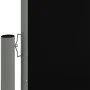 Black retractable side awning 220x1200 cm by vidaXL, Umbrellas - Ref: Foro24-318084, Price: 162,16 €, Discount: %