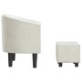 Sillón con taburete cuero sintético blanco de , Sillones - Ref: Foro24-356466, Precio: 187,34 €