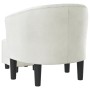 Sillón con taburete cuero sintético blanco de , Sillones - Ref: Foro24-356466, Precio: 187,34 €