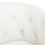 Sillón con taburete cuero sintético blanco de , Sillones - Ref: Foro24-356466, Precio: 187,34 €