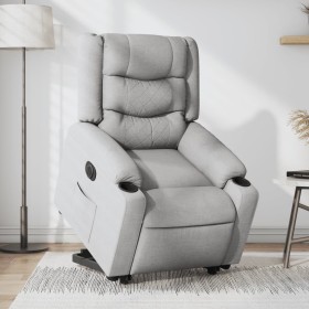 Sillón eléctrico reclinable elevable de tela gris claro by , Armchairs - Ref: Foro24-3206579, Price: 380,45 €, Discount: %
