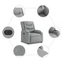 Sillón eléctrico reclinable elevable de tela gris claro by , Armchairs - Ref: Foro24-3206579, Price: 380,45 €, Discount: %