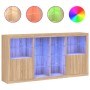 Aparador con luces LED roble Sonoma 202x37x100 cm | Foro24.es | Tu tienda online para hogar, jardín y más Foro24.es