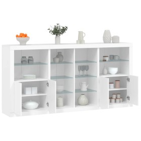 Aparador con luces LED blanco 202x37x100 cm by , Sideboards - Ref: Foro24-3209184, Price: 249,02 €, Discount: %
