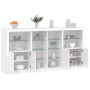 Aparador con luces LED blanco 202x37x100 cm by , Sideboards - Ref: Foro24-3209184, Price: 249,02 €, Discount: %