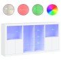Aparador con luces LED blanco 202x37x100 cm by , Sideboards - Ref: Foro24-3209184, Price: 249,02 €, Discount: %