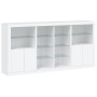 Aparador con luces LED blanco 202x37x100 cm by , Sideboards - Ref: Foro24-3209184, Price: 249,02 €, Discount: %