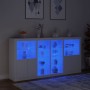 Aparador con luces LED blanco 202x37x100 cm by , Sideboards - Ref: Foro24-3209184, Price: 249,02 €, Discount: %
