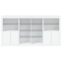 Aparador con luces LED blanco 202x37x100 cm by , Sideboards - Ref: Foro24-3209184, Price: 249,02 €, Discount: %