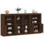 Aparador con luces LED roble marrón 202x37x100 cm von , Sideboards - Ref: Foro24-3209190, Preis: 269,71 €, Rabatt: %