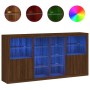Aparador con luces LED roble marrón 202x37x100 cm von , Sideboards - Ref: Foro24-3209190, Preis: 269,71 €, Rabatt: %